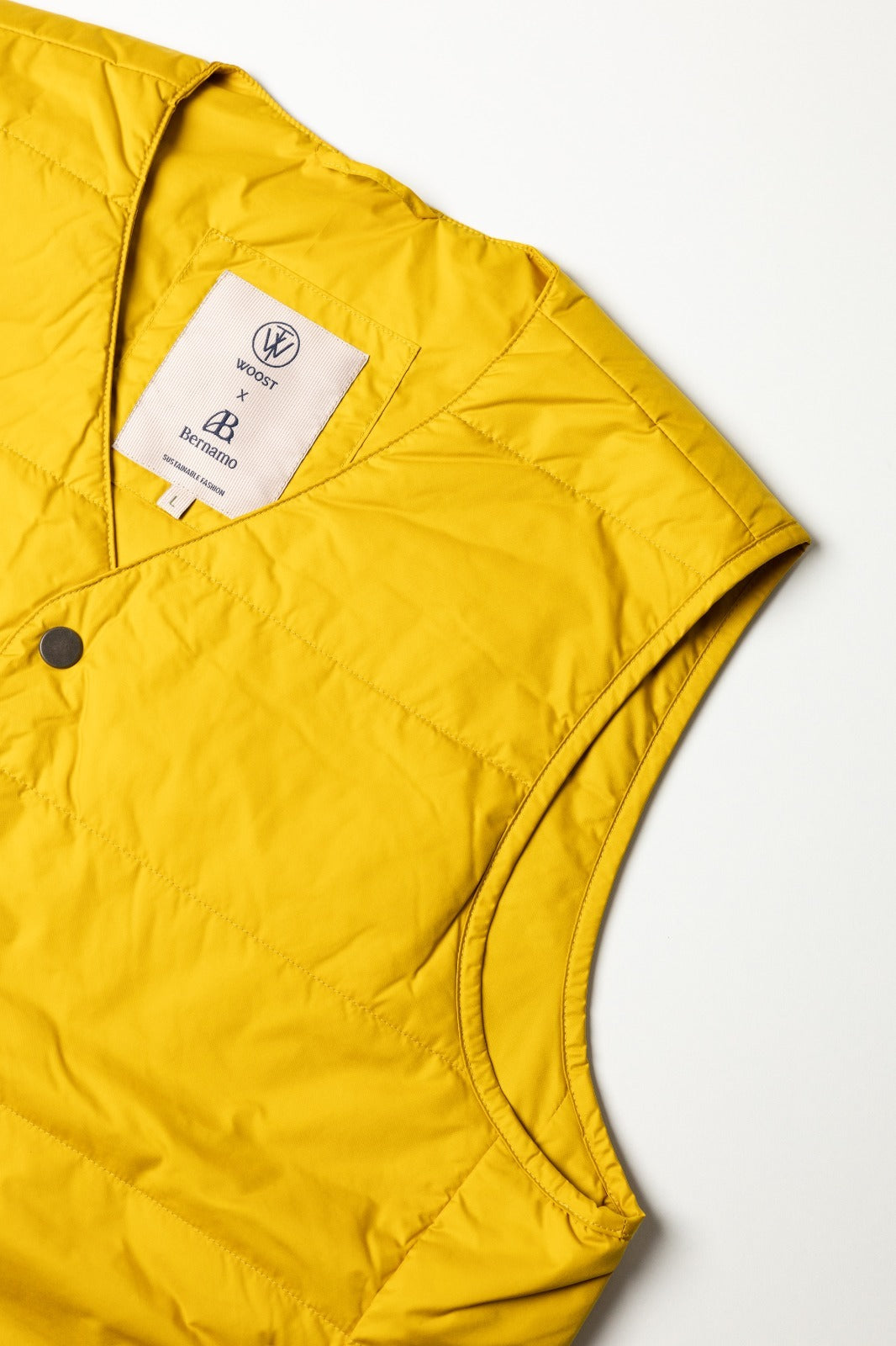 Body warmer ochre yellow