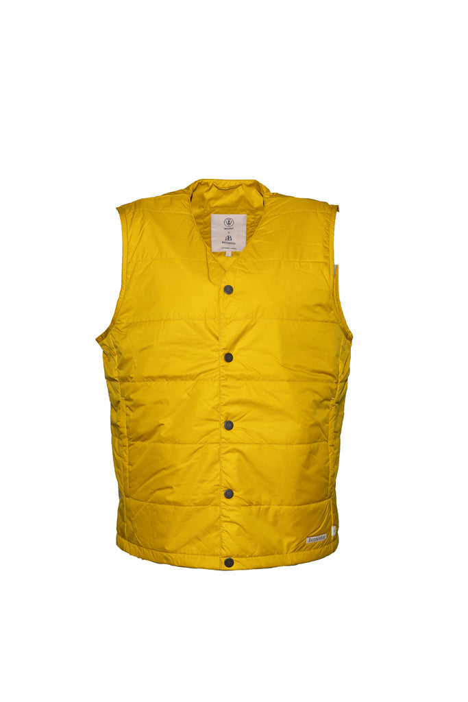 Body warmer ochre yellow