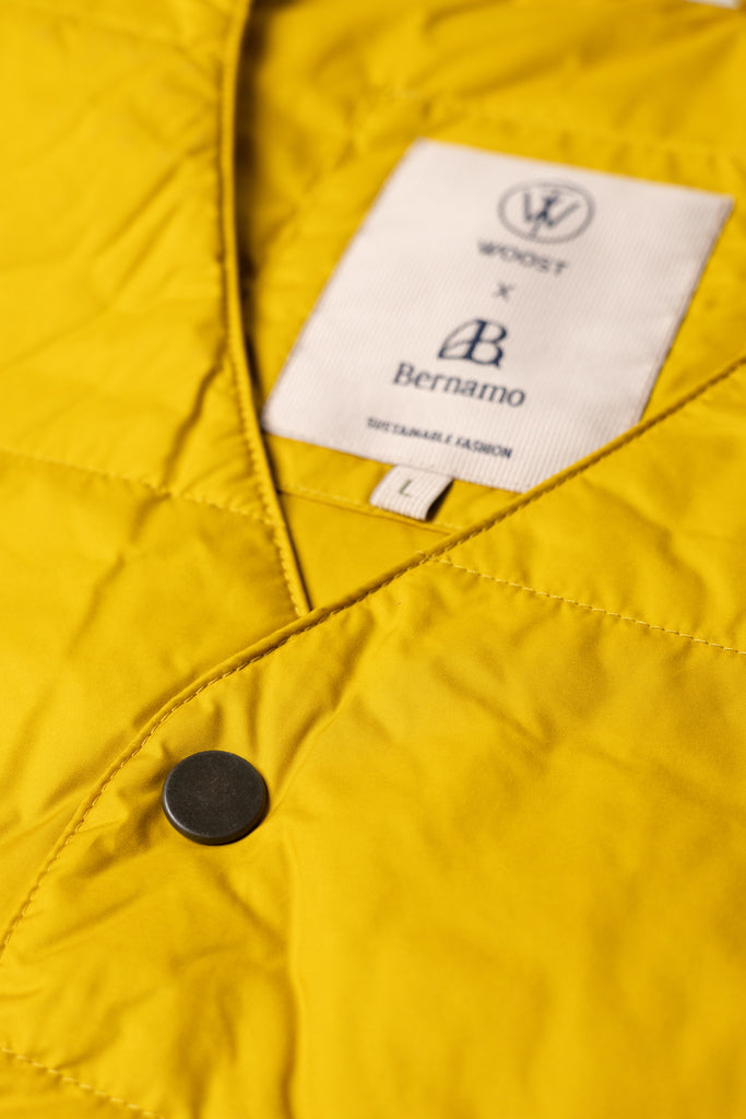Body warmer ochre yellow